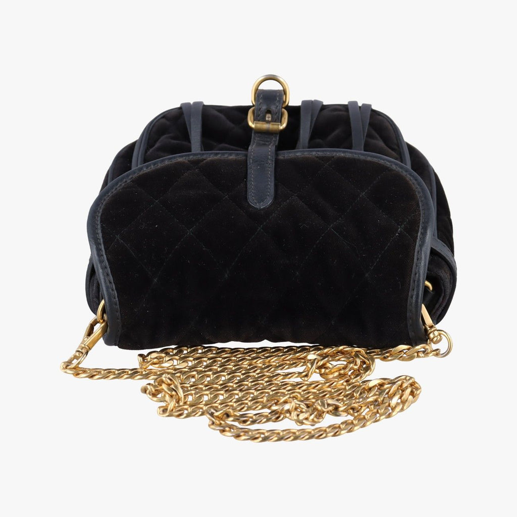 Prada Velvet Belt Bum Black Velour — view 8