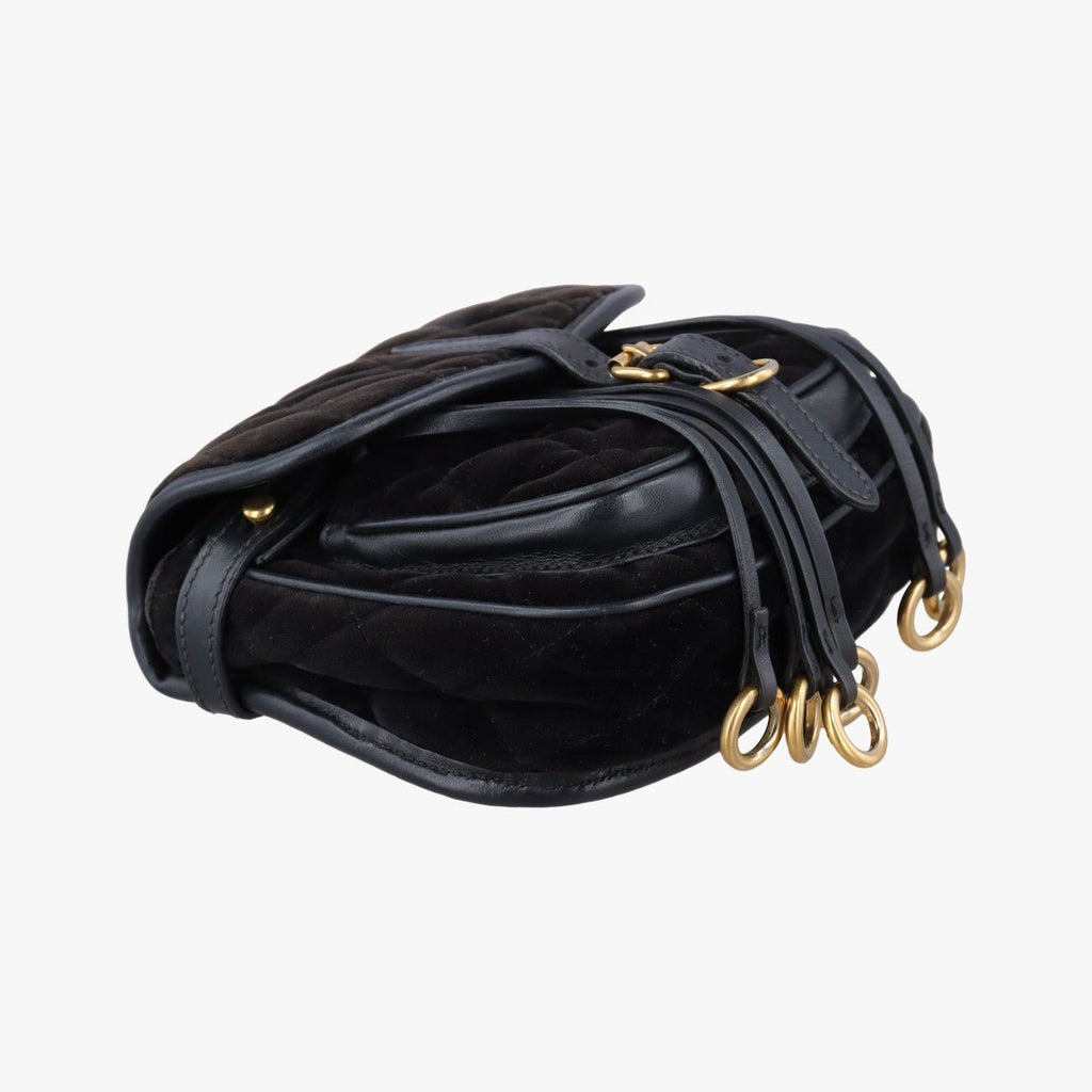 Prada Velvet Belt Bum Black Velour — view 5