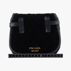Prada Velvet Belt Bum Black Velour — view 2
