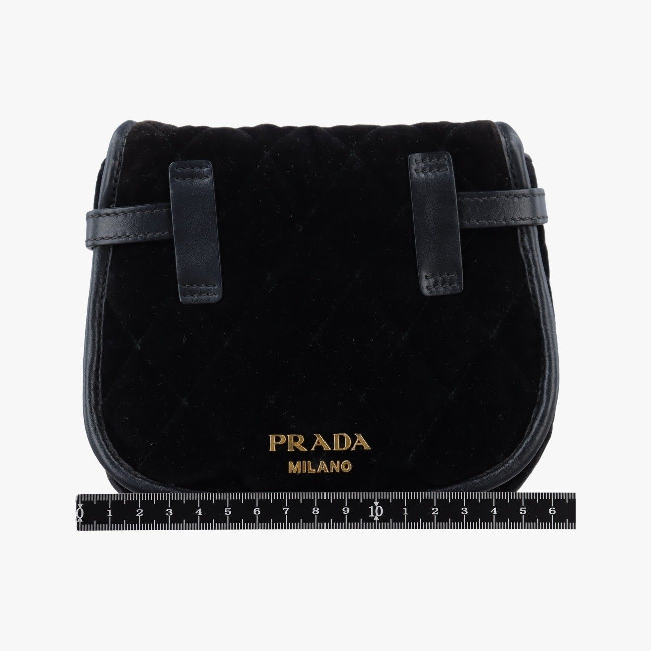 Prada Velvet Belt Bum Black Velour — view 2
