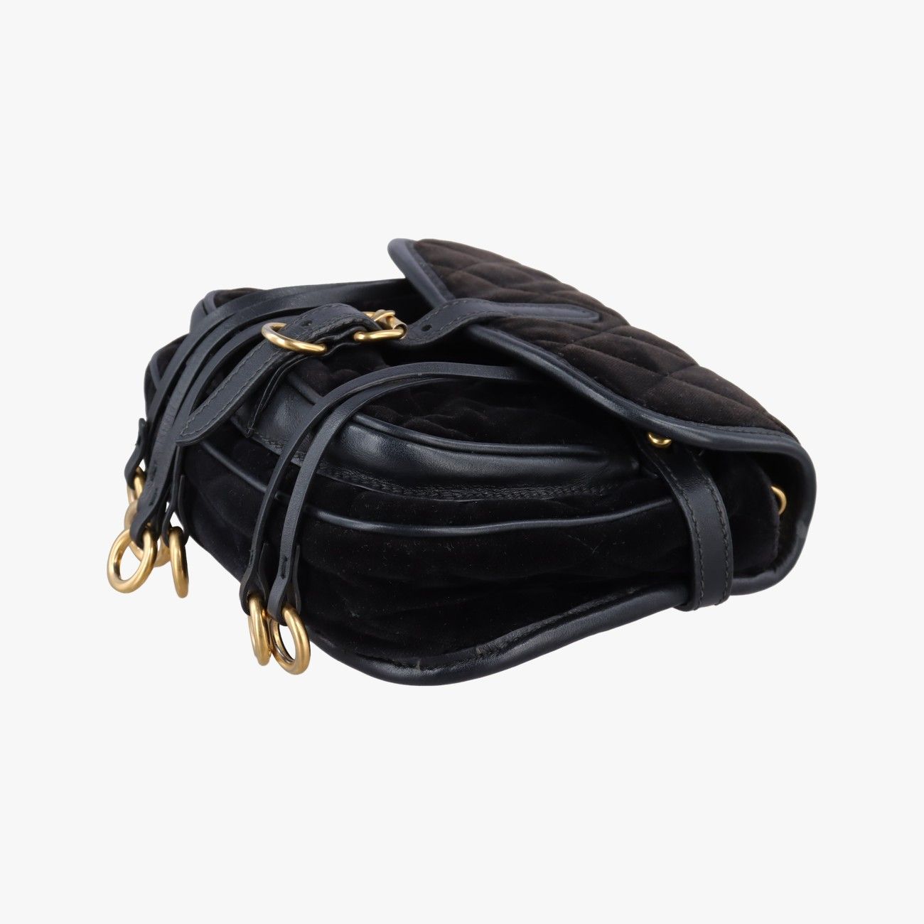 Prada Velvet Belt Bum Black Velour — view 4
