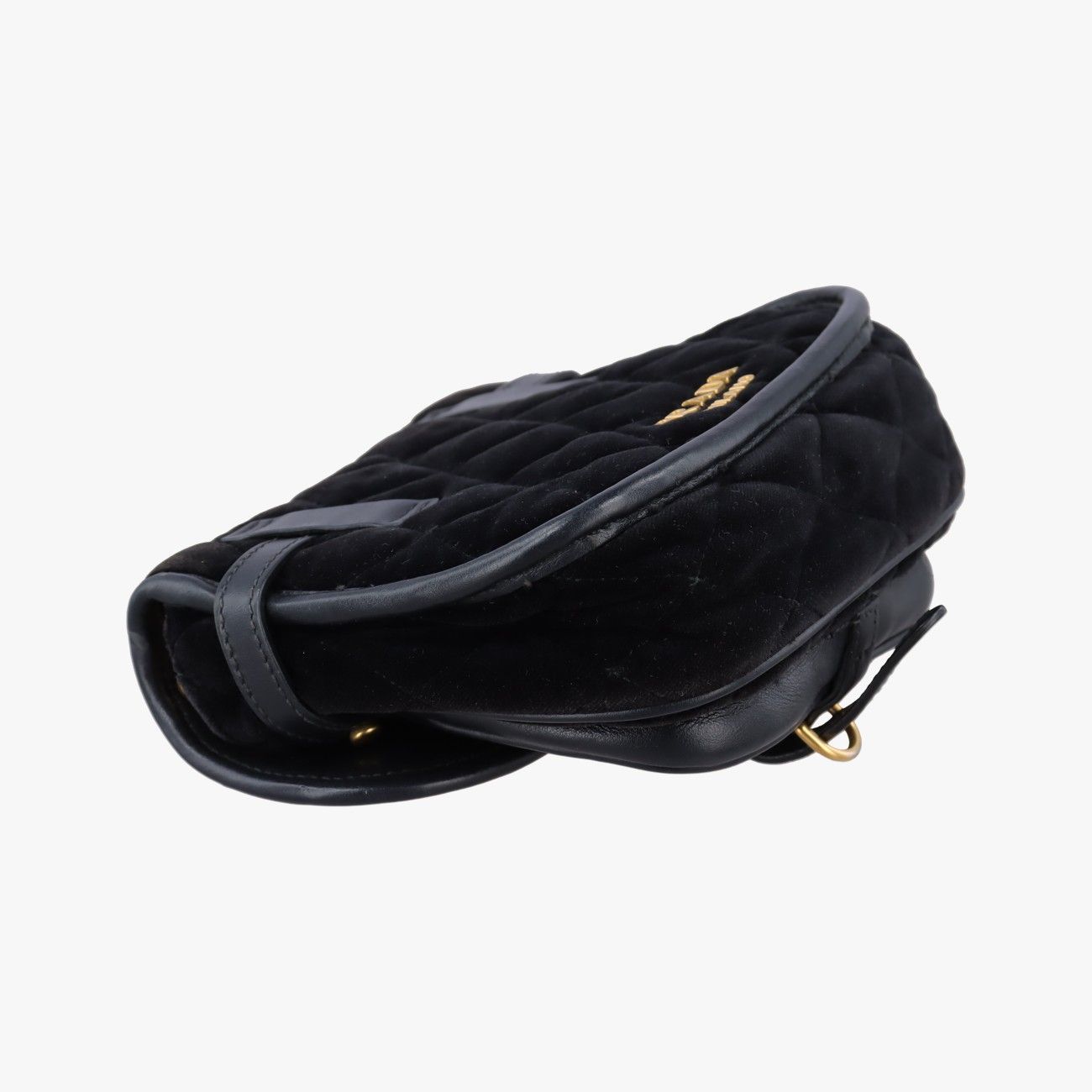 Prada Velvet Belt Bum Black Velour — view 7