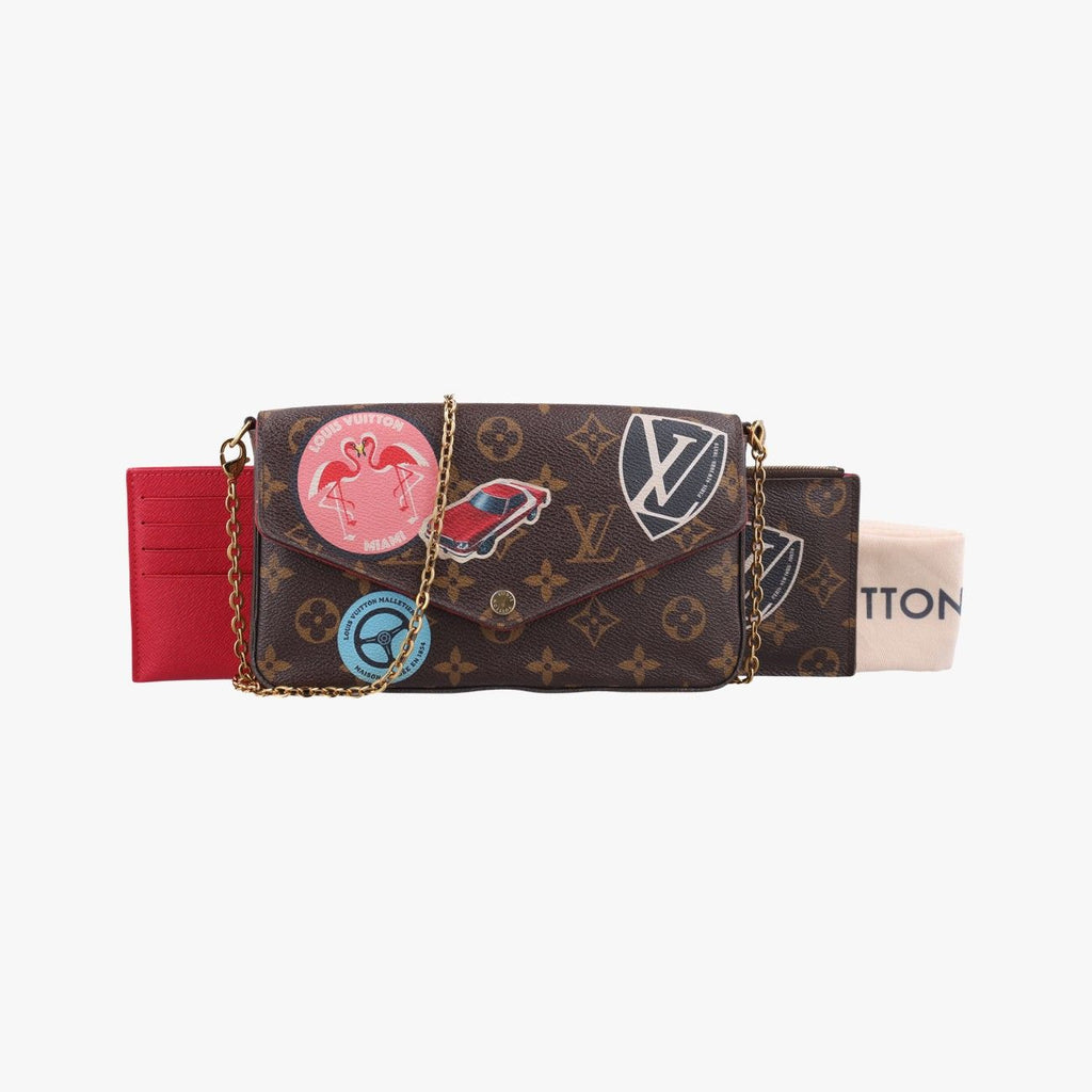 Louis Vuitton Felicity Pochette Monogram Brown Multicolor Canvas Shoulder