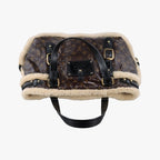Louis Vuitton Monogram Shearling Tote Brown Cream Patent — view 8