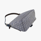 Fendi Mamma Bucket Zucchino Pattern Navy Gray Canvas Leather Shoulder — view 7