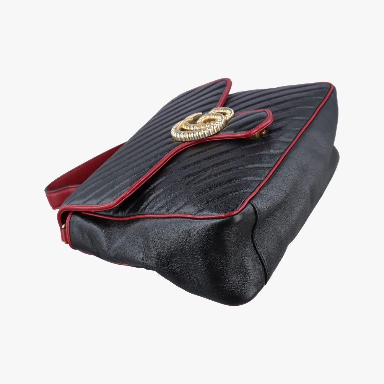 Gucci GG Marmont Black Red Leather Shoulder — view 5