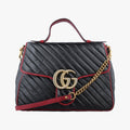 Gucci GG Marmont Black Red Leather Shoulder