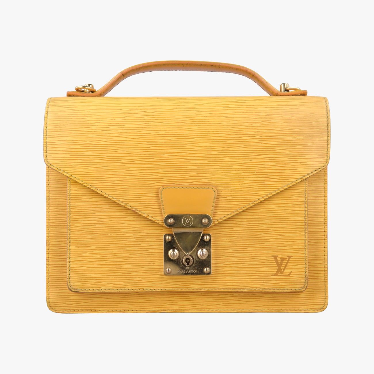 Louis Vuitton Monceau 28 Tassili Yellow Epi Handbag