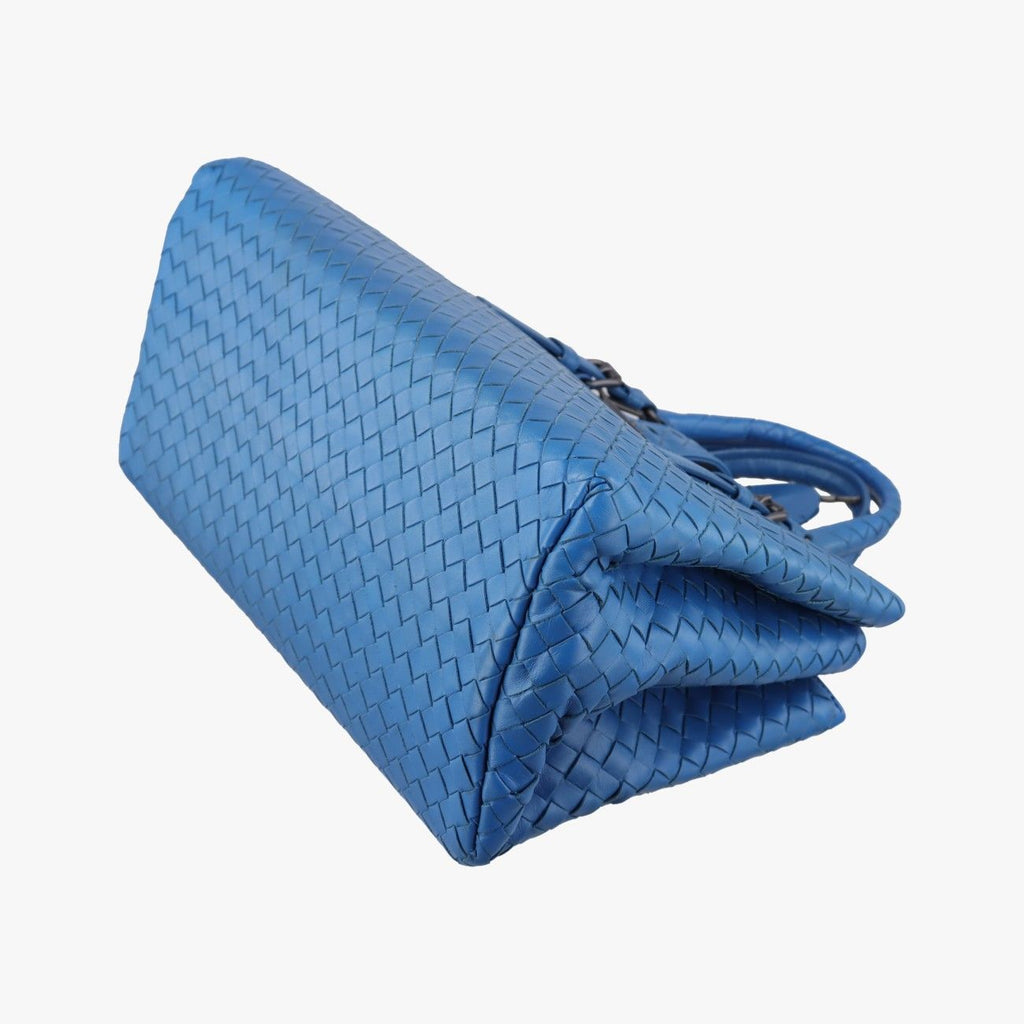 Bottega Veneta Roman Intrecciato Blue Lambskin Shoulder — view 6