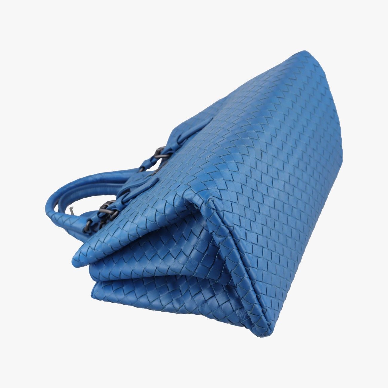 Bottega Veneta Roman Intrecciato Blue Lambskin Shoulder — view 7