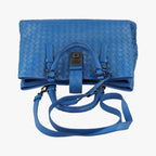 Bottega Veneta Roman Intrecciato Blue Lambskin Shoulder — view 8