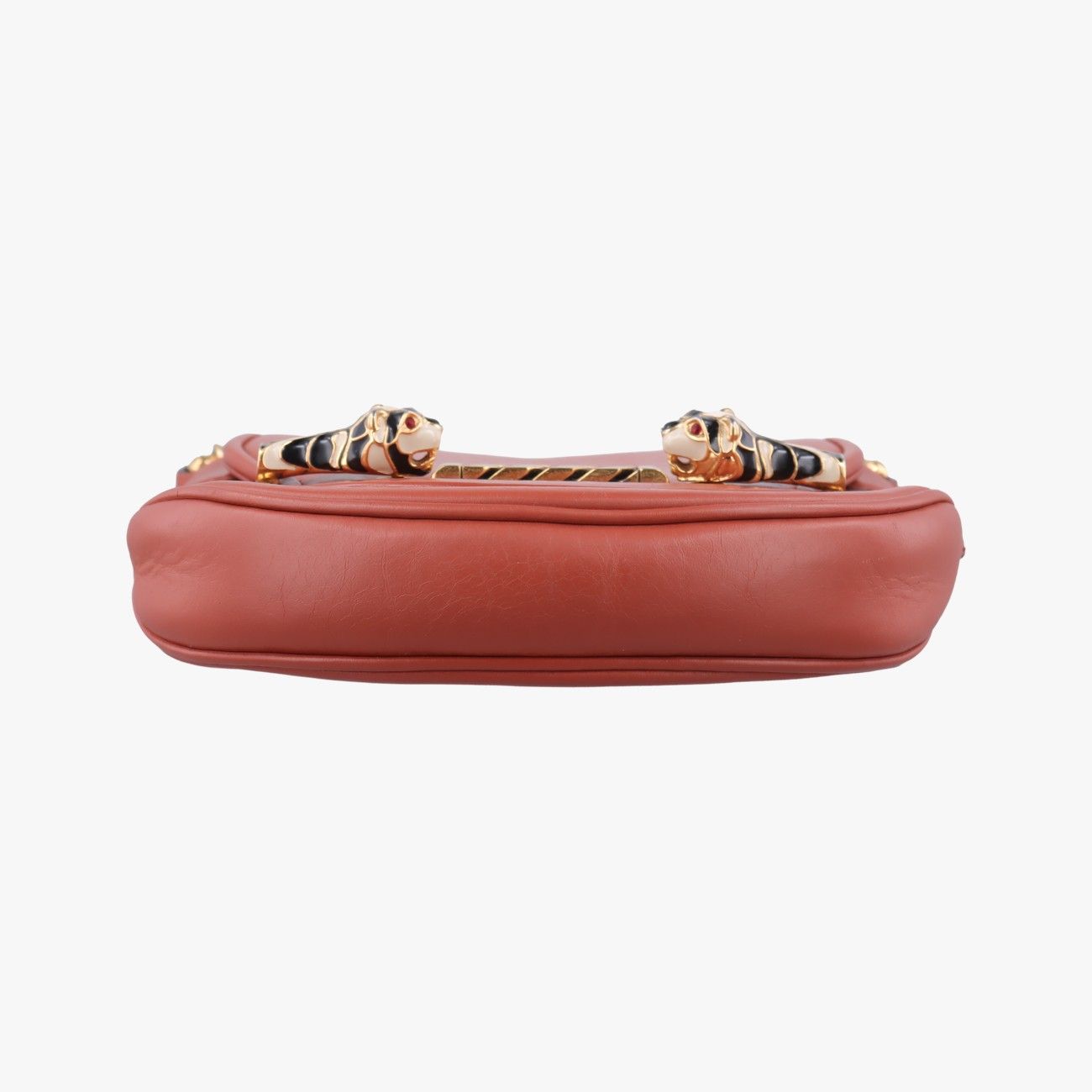 Gucci Nubuck Tigret Chain Brown Leather Shoulder — view 3