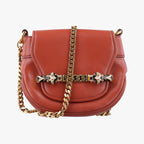 Gucci Nubuck Tigret Chain Brown Leather Shoulder