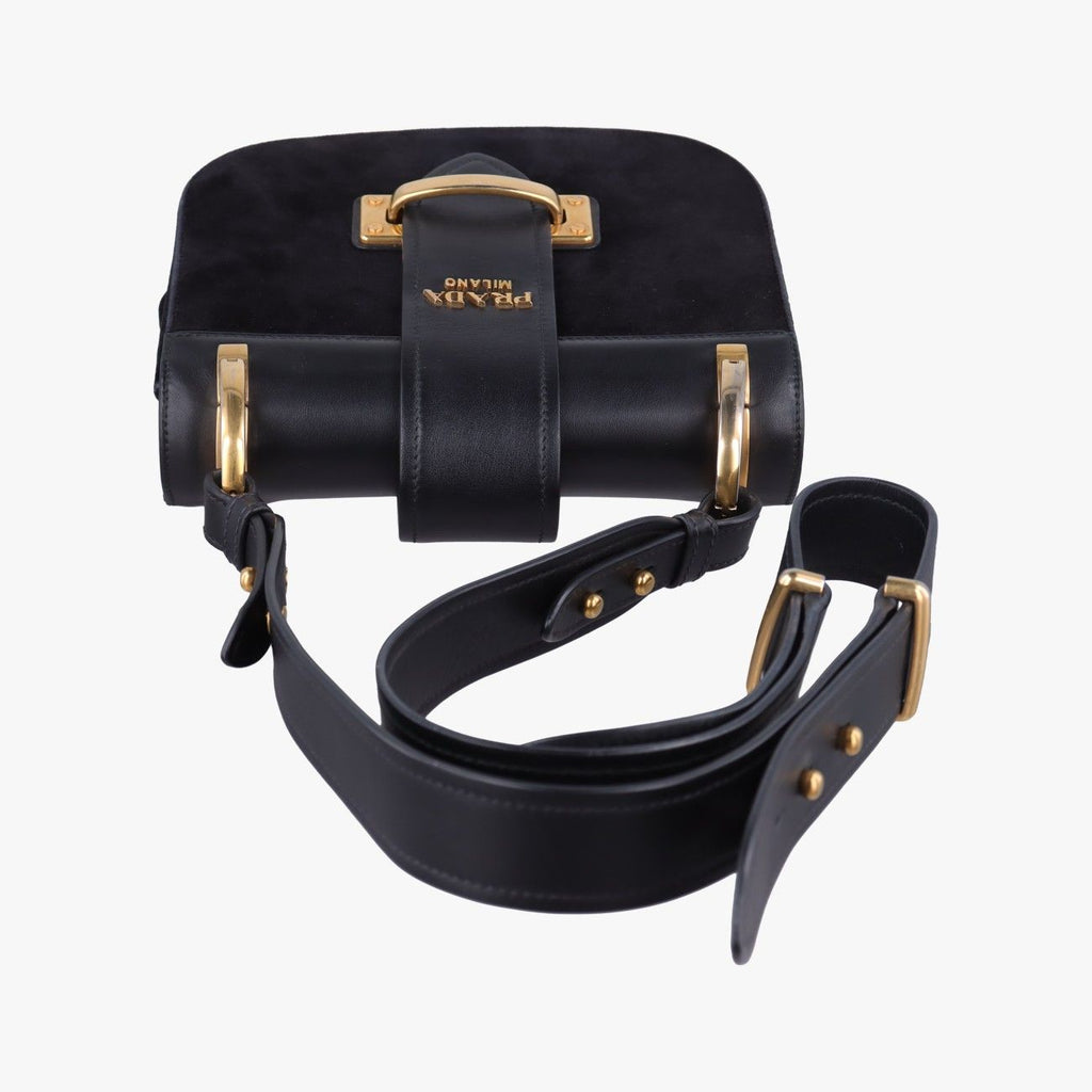 Prada Pioneer Black Leather 25 Shoulder — view 8