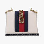 Gucci Sylvie Ivory Navy Red Leather Shoulder — view 2