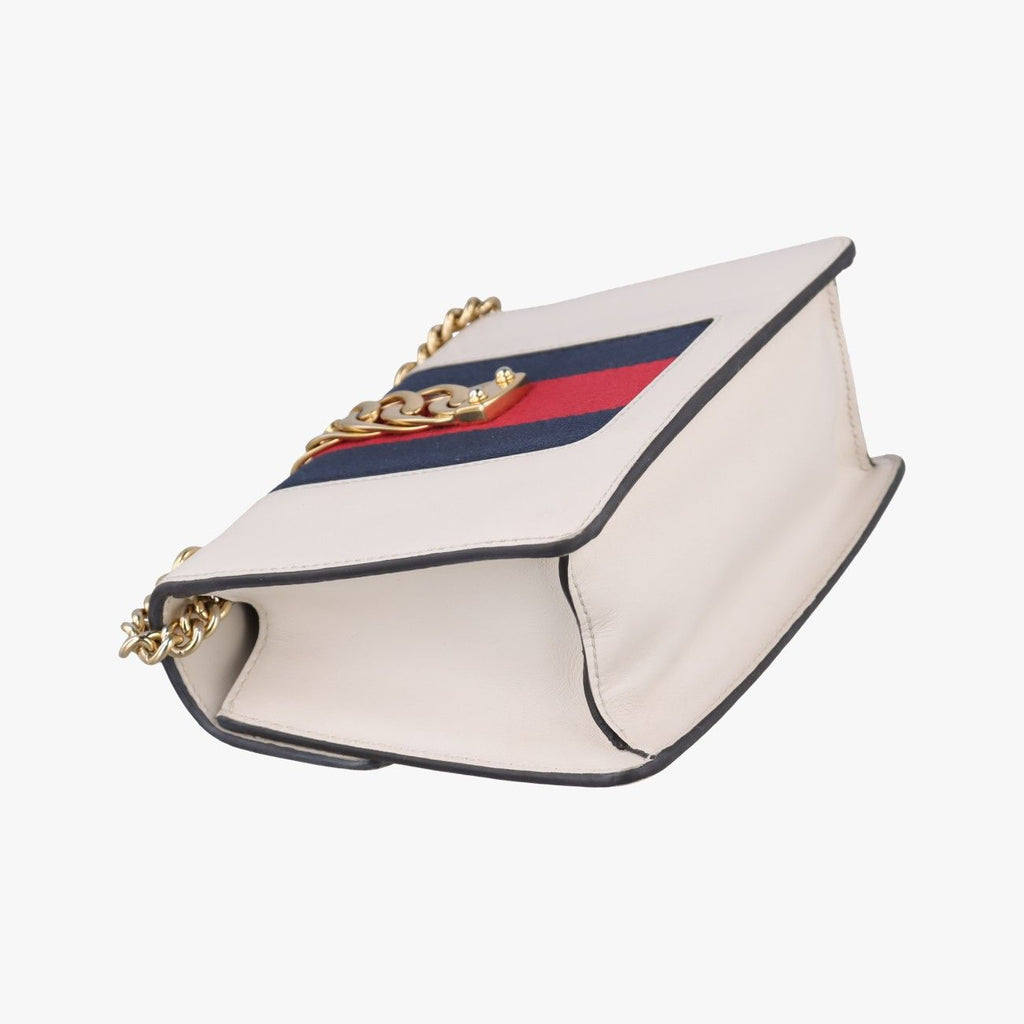 Gucci Sylvie Ivory Navy Red Leather Shoulder — view 7