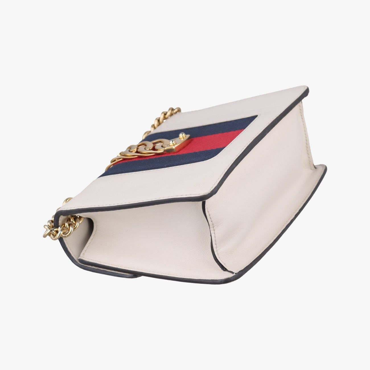 Gucci Sylvie Ivory Navy Red Leather Shoulder — view 7