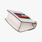 Gucci Sylvie Ivory Navy Red Leather Shoulder — view 6