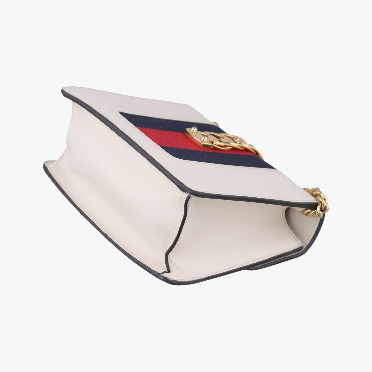 Gucci Sylvie Ivory Navy Red Leather Shoulder — view 6