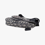 Dior Saddle Navy Jacquard Leather Handbag — view 4
