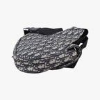Dior Saddle Navy Jacquard Leather Handbag — view 6