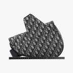 Dior Saddle Navy Jacquard Leather Handbag — view 2