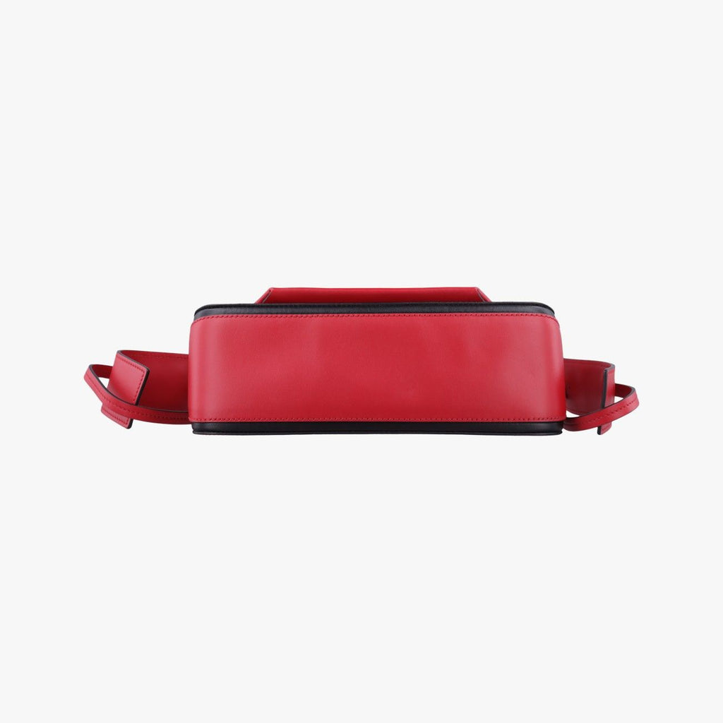 Prada Cognac Red Black Leather 25 Shoulder — view 3