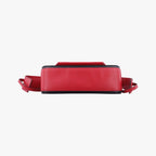 Prada Cognac Red Black Leather 25 Shoulder — view 3