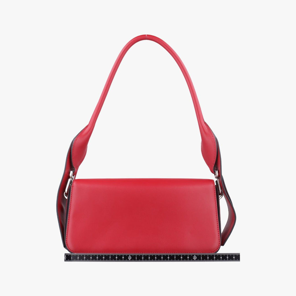 Prada Cognac Red Black Leather 25 Shoulder — view 2