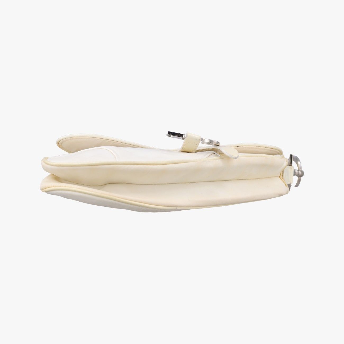Dior Saddle White Nylon Leather Shoulder — view 3