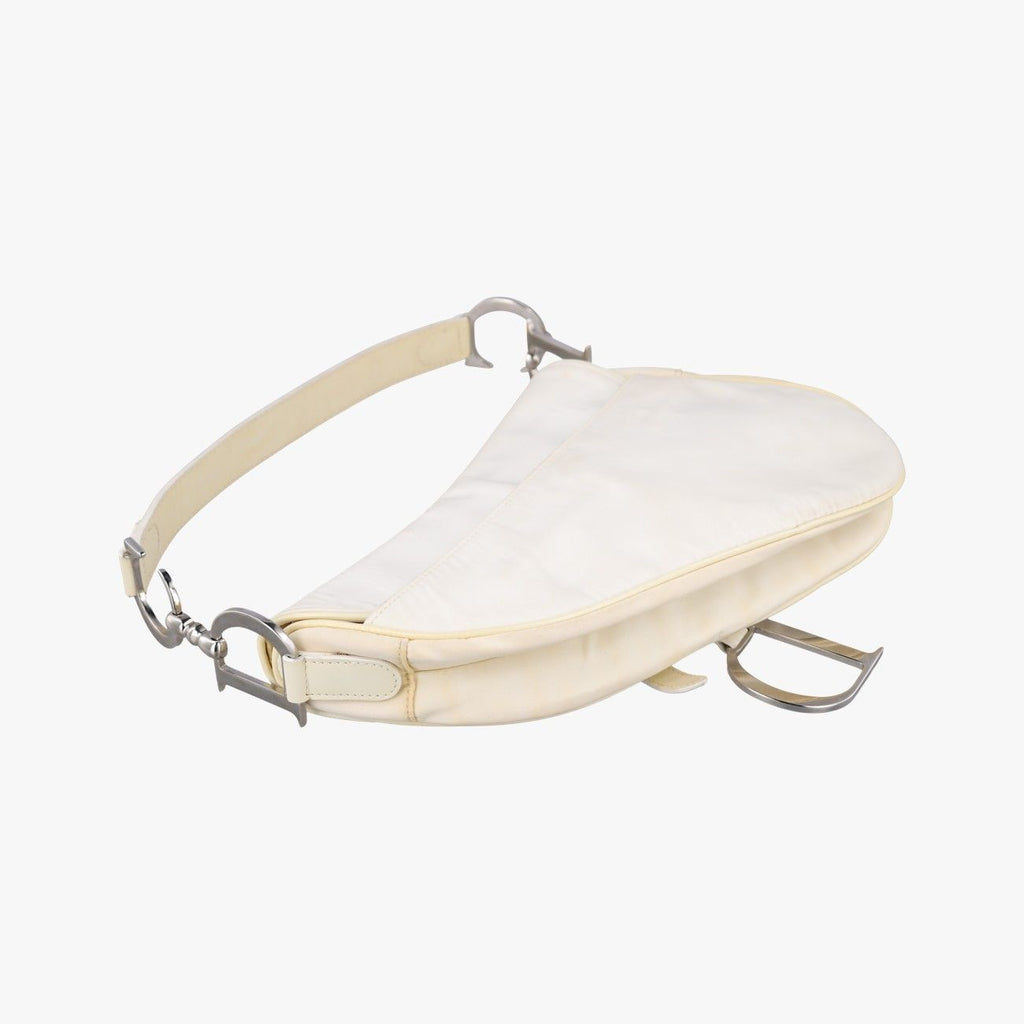 Dior Saddle White Nylon Leather Shoulder — view 7