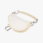 Dior Saddle White Nylon Leather Shoulder — view 6