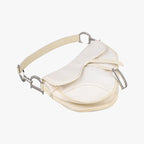 Dior Saddle White Nylon Leather Shoulder — view 5