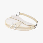 Dior Saddle White Nylon Leather Shoulder — view 4
