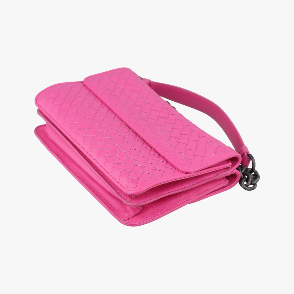 Bottega Veneta Intrecciato Olympia Pink Lambskin Shoulder — view 6