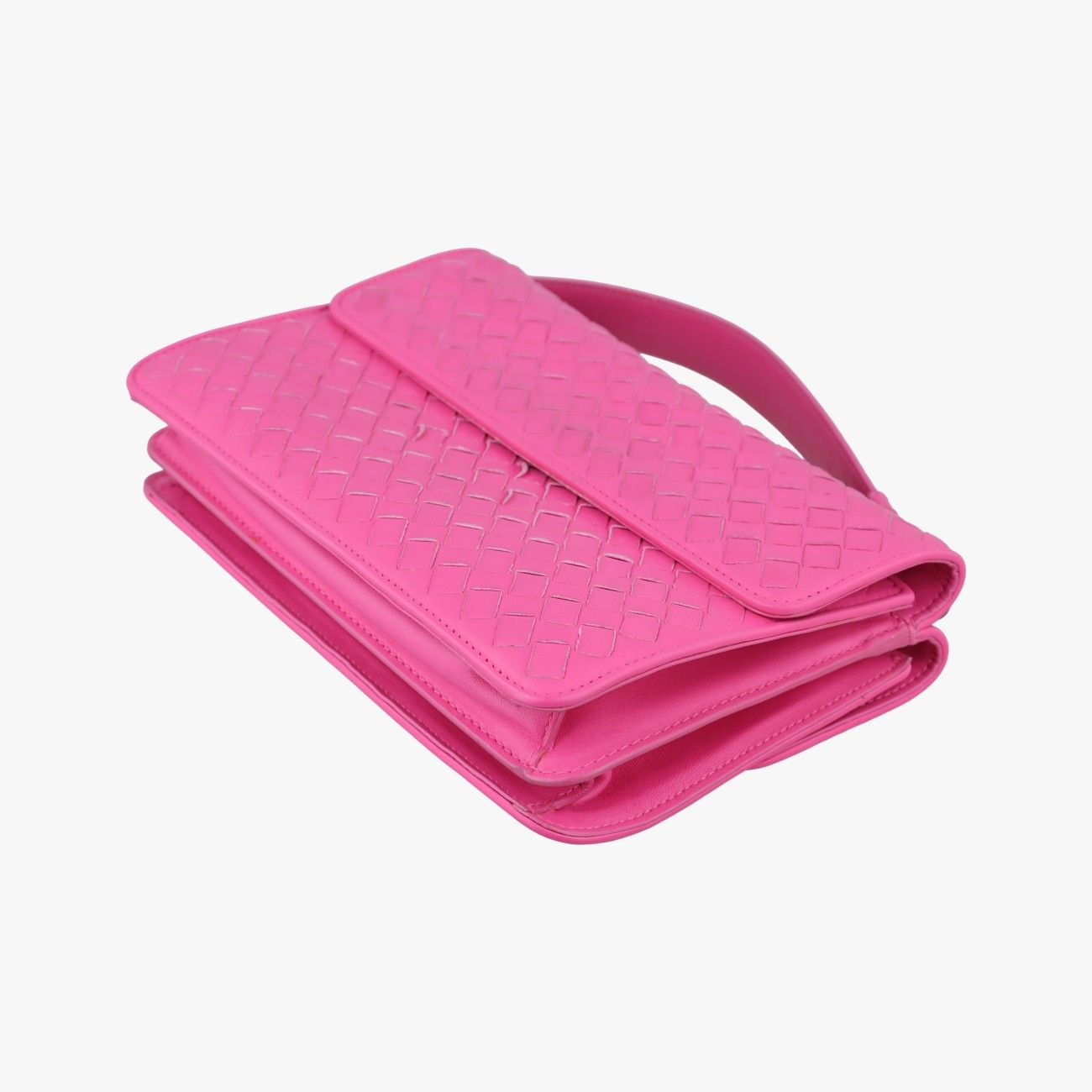 Bottega Veneta Intrecciato Olympia Pink Lambskin Shoulder — view 4