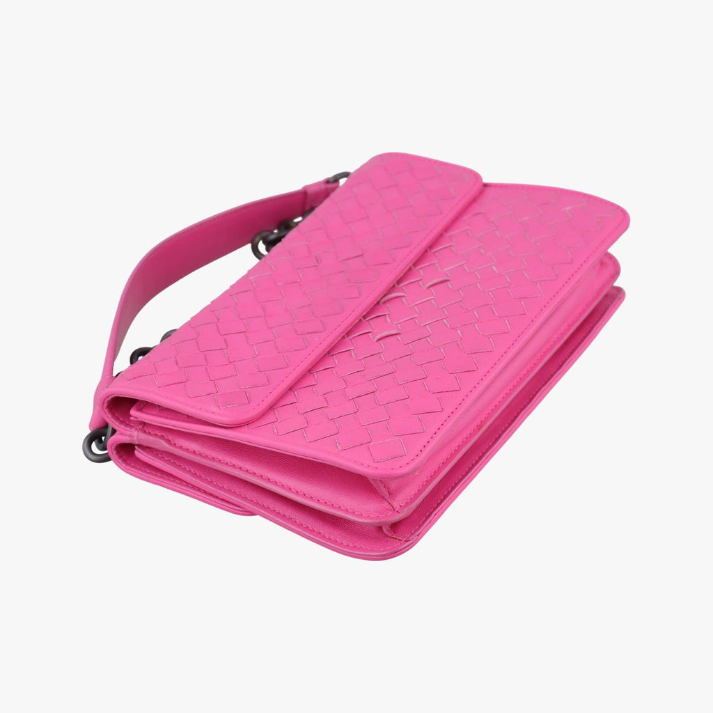 Bottega Veneta Intrecciato Olympia Pink Lambskin Shoulder — view 5