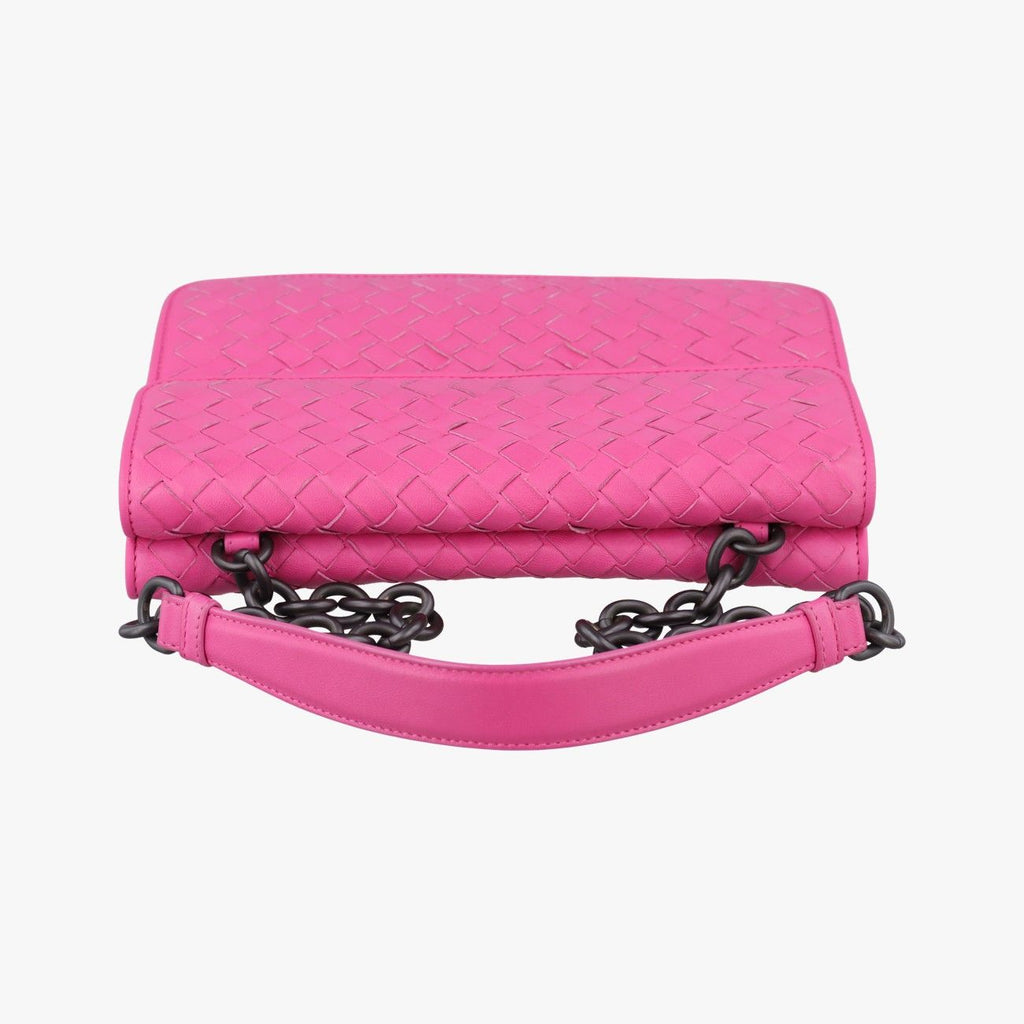 Bottega Veneta Intrecciato Olympia Pink Lambskin Shoulder — view 8