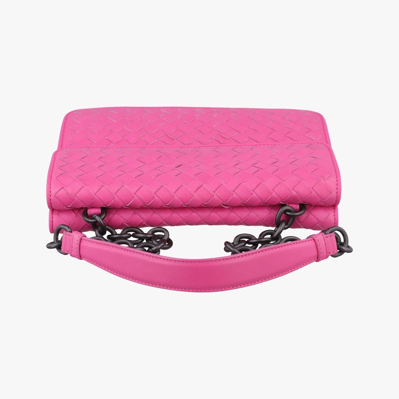 Bottega Veneta Intrecciato Olympia Pink Lambskin Shoulder — view 8
