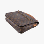 Louis Vuitton Pochette Metis MM Monogram Brown Canvas Handbag — view 6