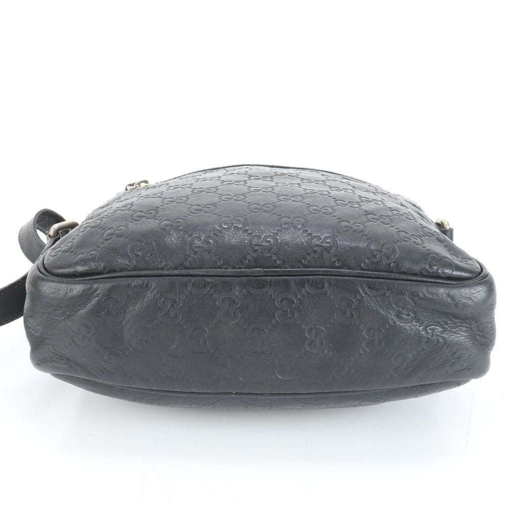 Gucci Guccissima Leather Shoulder Bag Crossbody Messenger Black — view 5