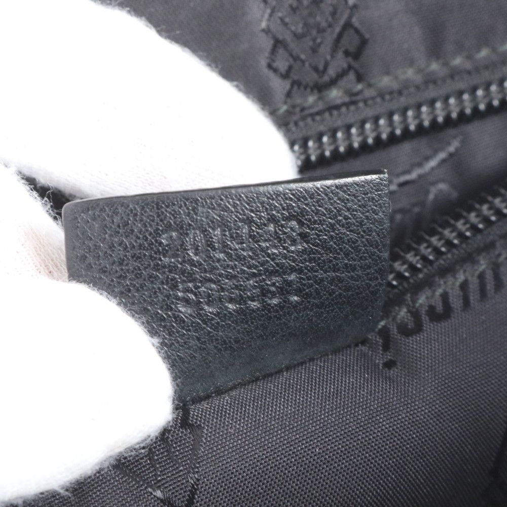 Gucci Guccissima Leather Shoulder Bag Crossbody Messenger Black — view 9