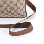 Gucci GG Canvas Leather Shoulder Bag Crossbody Messenger Brown — view 2