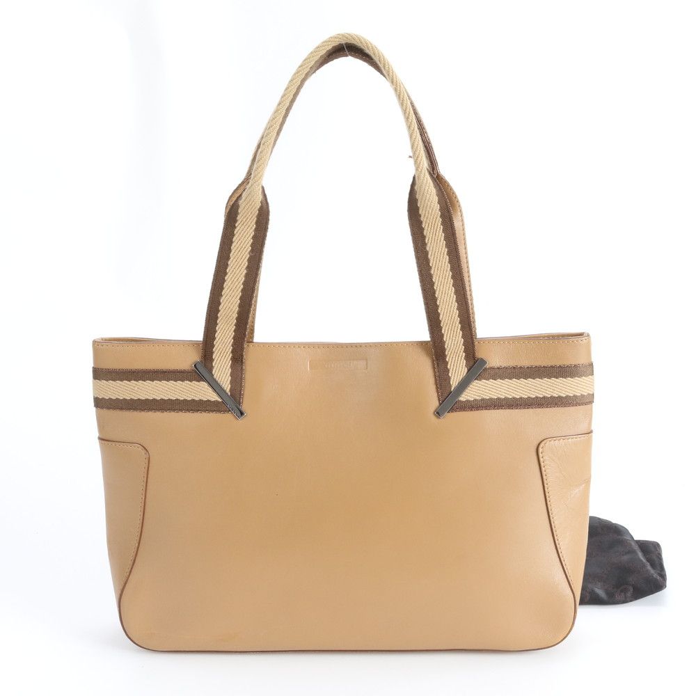 Gucci Sherry Line 002 Leather Tote Shoulder Handle Brown