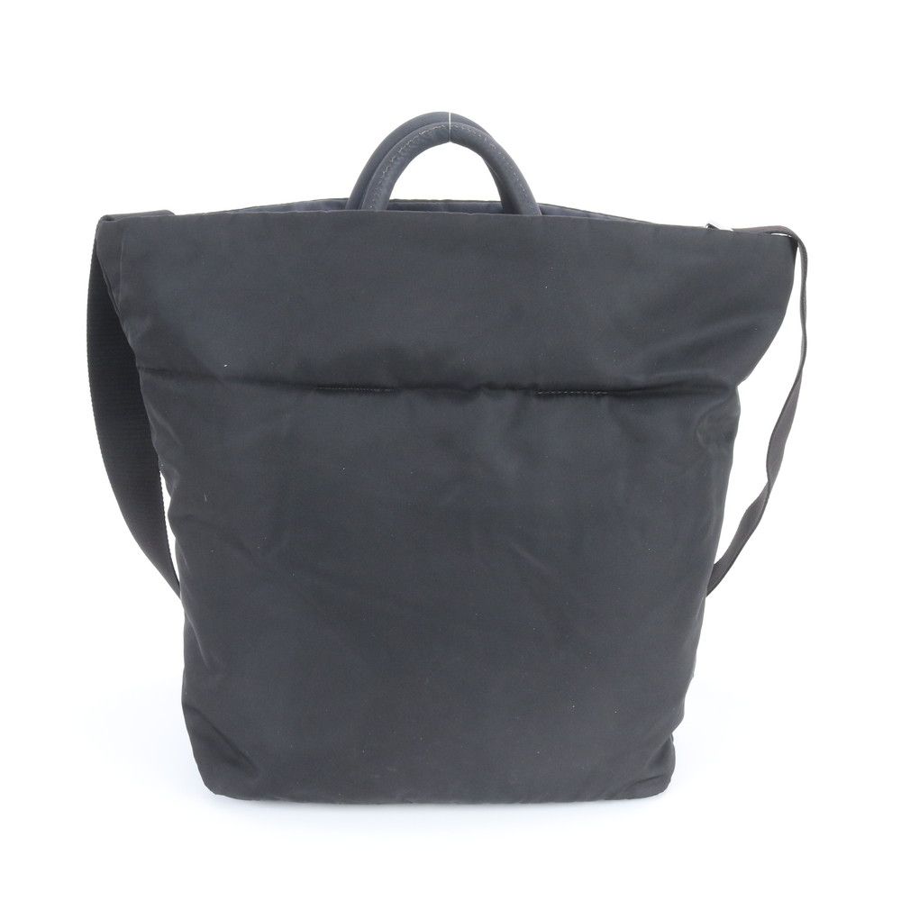 Prada Tessuto Nylon Reversible Triangle Logo Leather 2-Way Shoulder — view 4
