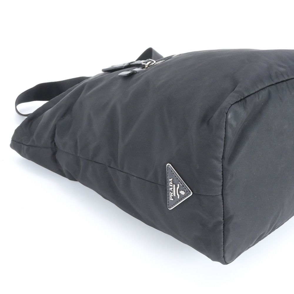 Prada Tessuto Nylon Reversible Triangle Logo Leather 2-Way Shoulder — view 7