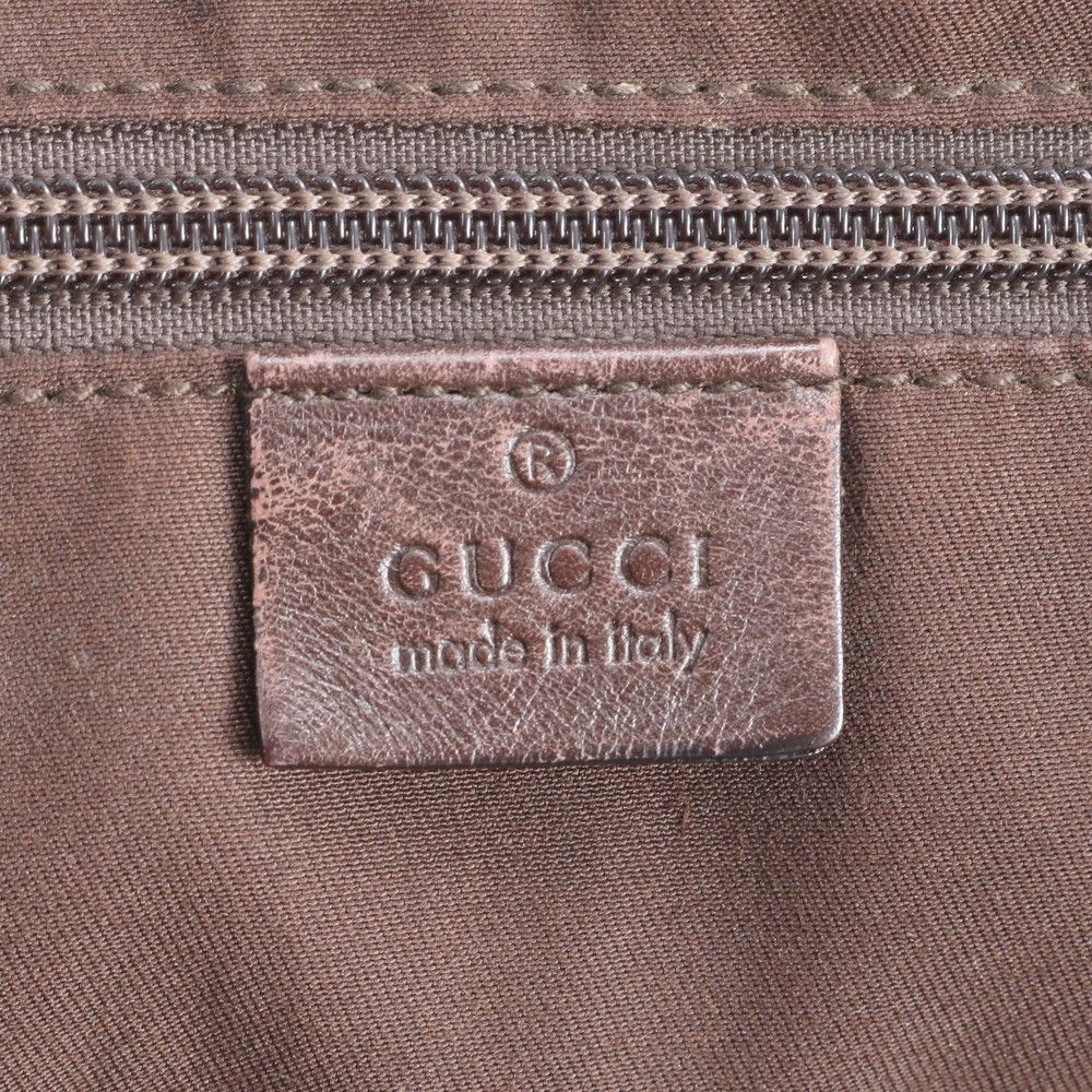 Gucci GG Canvas Leather Tote Shoulder Business Document Brown — view 8