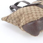 Gucci GG Canvas Leather Tote Shoulder Business Document Brown — view 6