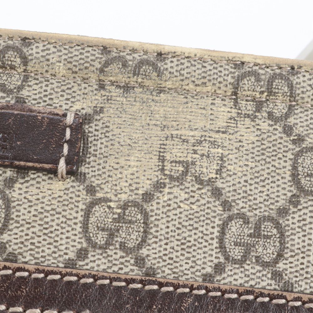 Gucci GG Supreme Leather Shoulder Bag Crossbody Messenger Business Brown — view 7