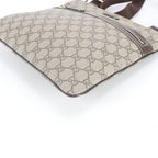 Gucci GG Supreme Leather Shoulder Bag Crossbody Messenger Business Brown — view 5